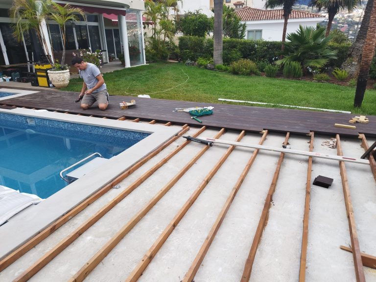 Terraza de bambú importada