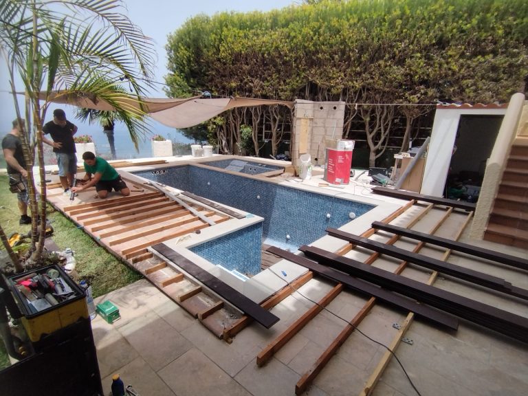 Terraza de bambú importada